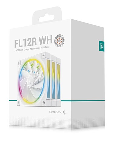 DeepCool FL12R WH-3 IN 1 Computer behuizing Ventilator 12 cm Wit 3 stuk(s)