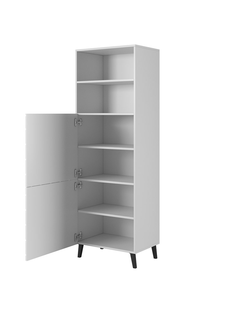 Kast ABETO 60x40x176,5 cm wit/glans wit