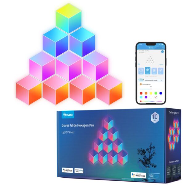 Govee Glide Hexa Pro Slimme wandverlichting Wi-Fi/Bluetooth 72 W